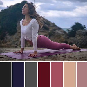Leggings de talle alto para mujer  (gris,rojo y rosa)